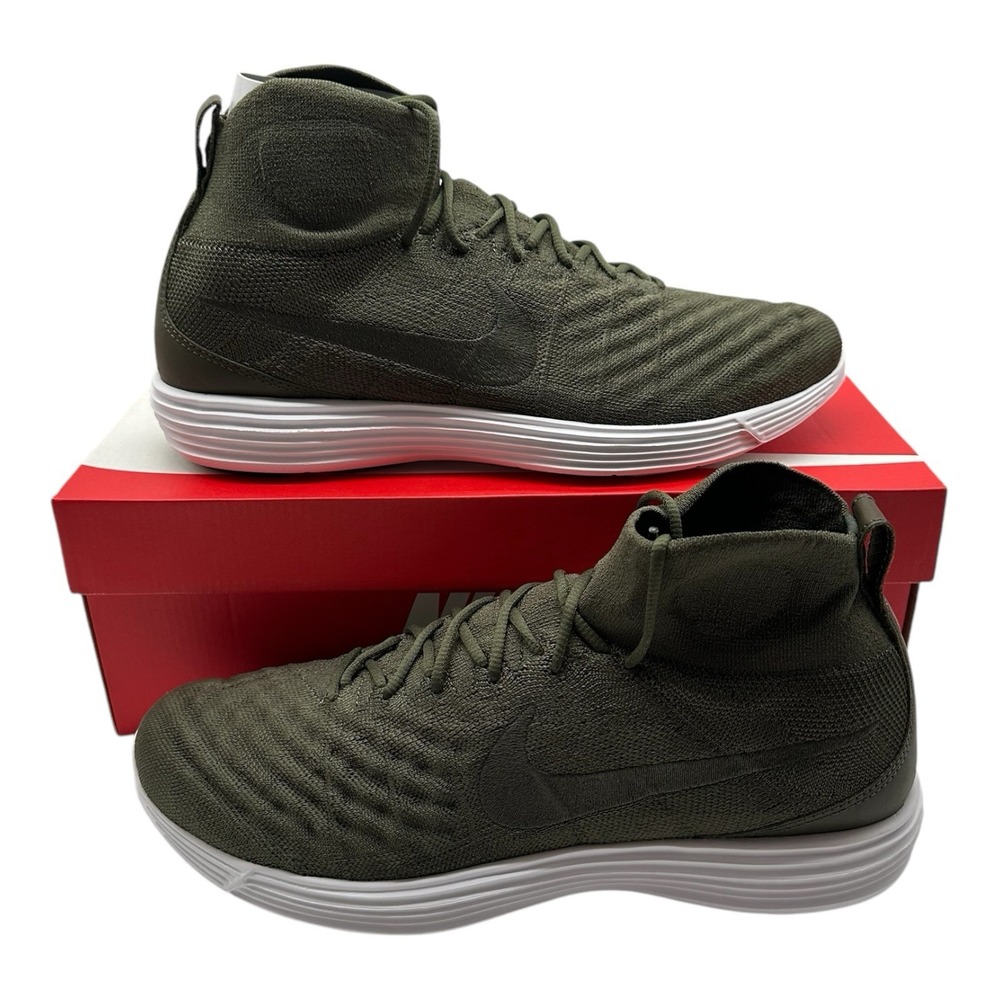 Nike Lunar Magista II FK Shoes Mens Sz 8 Olive Green High Top Trainer 852614-300